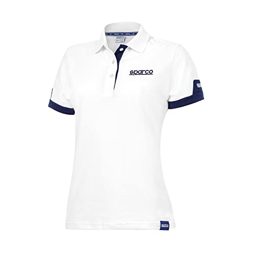 Polo jacket mixte Sparco noir et blanc en coton premium