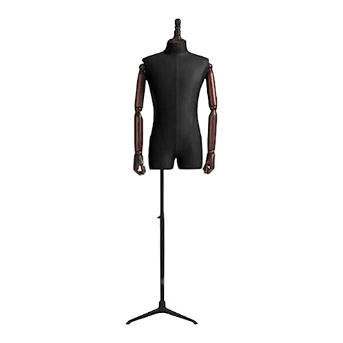 Half-Body Male Model Adjustable Height Clothing Display Mannequin Classic Half Body Manikin Easy to Assemble Clothing Model