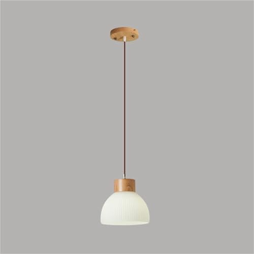 Suspension retro en bois de 60 cm pour eclairage de cuisine