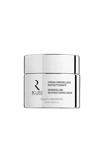 Rilastil RCube Crema Viso Rimodellante Ristrutturante con RCube Complex e Aminoacidi per Contrastare e Ridurre l'Invecchiamento Cutaneo, 50 ml