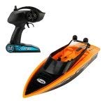 STORE99 3323 4-Channel 2.4Ghz Radio Control Racing Boat RC Speedboat Kids Toy with Remote Controller(Orange)