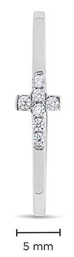 Milla Cross Rings For Women - 925 Sterling Silver Rings & 14K Gold Plated Rings - Christian Gifts For Women, Catholic Gifts, Religious Gifts For Women (Sterling Silver, Size 6) #TOP3