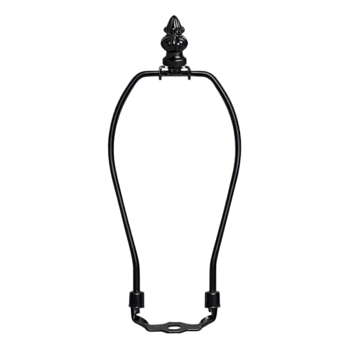 5IN Detachable Lamp Shade Harp Holder with Black Solid Lamps Finials by BIWONUI - Used condition - US$8.82
