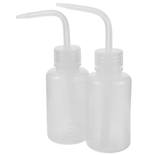 Cabilock 2pcs Squeeze Bottles Lab Cleaning Bottle 150ml Plastic White Precise Dispensing Even Distribution Watering Plants Tattoo Aftercare