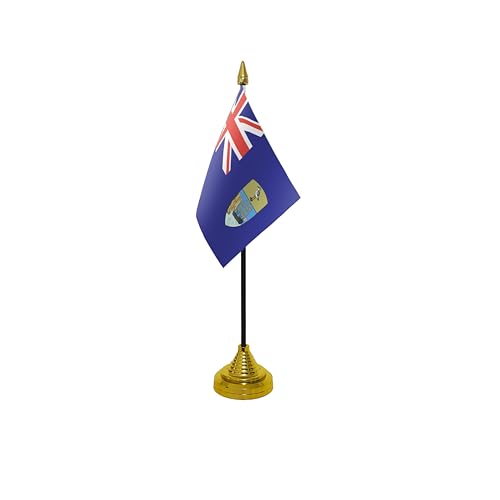 Flagtex Saint Helena Small Table Flag With Gold Base