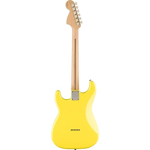 Fender Tom Delonge Strat RW Graffiti Yellow – Guitare Électrique - Les Beatles, Paul McCartney, John Lennon, RIngo Starr, George Harrison Fender Tom Delonge Strat RW Graffiti Yellow - Guitare Électrique – Image 4