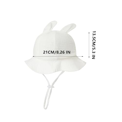 Kids Sun Hat for Girls Boys Wide Brim Bucket Hat Sun Protection Toddler Summer Beach Hats Cotton Cute Rabbit Ears Cap3