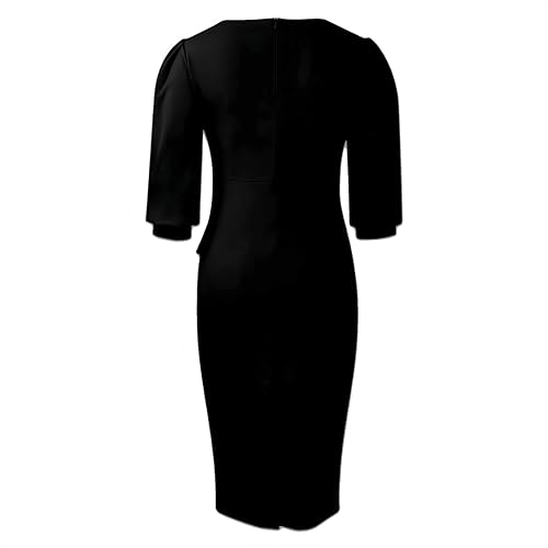 Image of ZVO Midi Dress for Women Pencil Dress Fashion Work Dress Elegant Church Dress High Waist Outfits