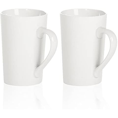 CYTong Kaffeetassen 2er Set, 355 ml Keramik Kaffeebecher mit großem Griff Cover
