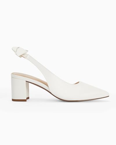 Image of Juliet Holy Womens Pumps Pointed Toe Slip on Slingback Cute Bowknot Classic Chunky Block Heels