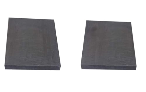 OTOOLWORLD 99.9% Purity Graphite Ingot Block EDM Graphite Plate Milling Surface (50MMx50MMx10MM) 2pcs