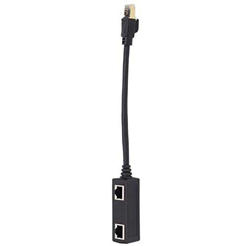 Acogedor CAT8 Ethernet Splitter, RJ45 1 to 2 Ethernet Cable Adapter Gold Plated Core Network Cable for Home Office, Stable Connection and Transmission
