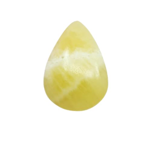 Agate jaune naturelle poire de 65 carats pour création de pendentif artisanaux