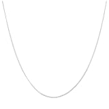 jewellerybox Sterling Silver Very Fine 0.5mm Diamond Cut Curb Chain 18 + 2 Inches