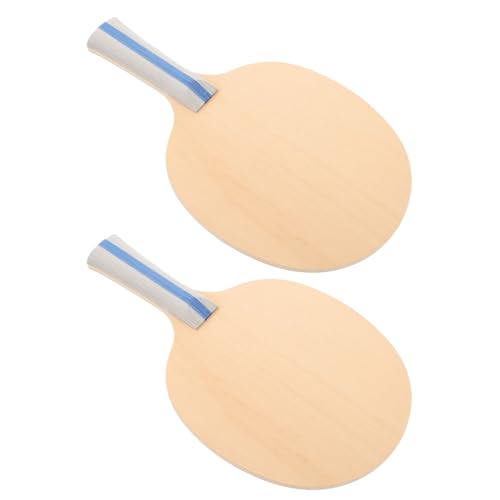 BCOATH 2 Piezas Pala de Madera para Tenis de Mesa sin Pintar Pala DIY para Pintar Raqueta de Entrenamiento para Principiantes para Tenis de Mesa Interior y Exterior