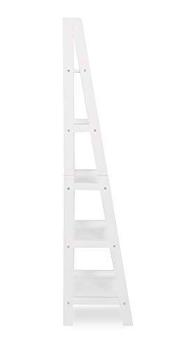 Linon Gleason Modern Classic White Ladder Bookshelf #TOP1