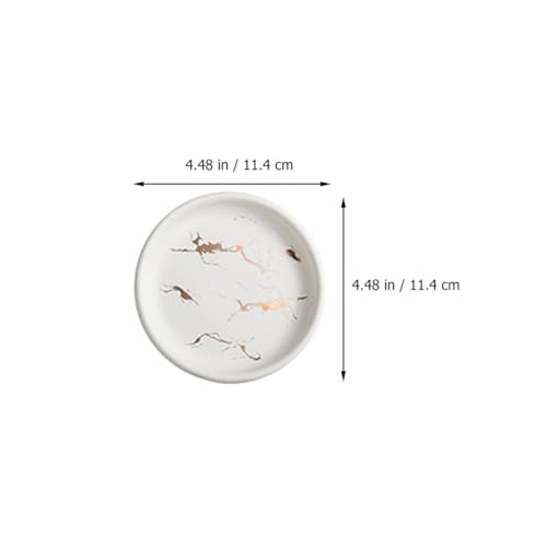 Juego de baño elegante de cerámica con dos tazas y dosificador blanco 3
