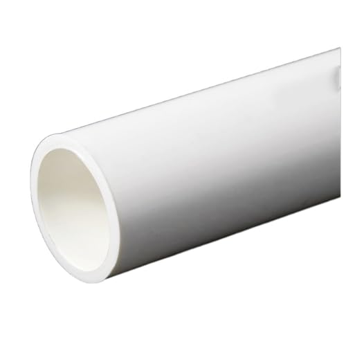flexiable rubber 2pcs White PVC Pipe Hi-quality Water Supply Pipe Irrigation Fish Tank PVC Pipe Aquarium Drainpipe Water Tube 50cm O.D 20mm to 50mm drain elastic (Color : 2 Pcs, Size : 12mm X 14mm)