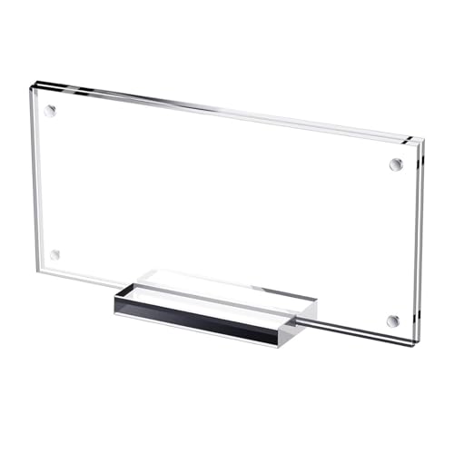 Acrylic Dollar Bill Frame Holder Paper Money Currency Ticket Protector Clear Photo Display Frame Dollar Bill Case for Currency, Tickets, Banknotes, and Stamps