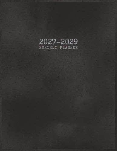 2027-2029 Monthly Planner: January 2027 through December 2029 Black 3-Year Calendar; 8.5x11" image 2