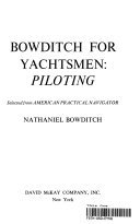 Bowditch for Yachtsmen Piloting B000U03Q1U Book Cover