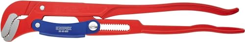 KNIPEX Giratubi con ganasce ad S con regolazione rapida rossa, verniciata a polvere 560 mm, 83 60 020