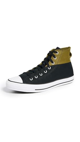 Converse Men's Chuck Taylor All Star Sneaker, Blck/CosmicTurtle/PlePutty, Black, Green, 10.5 Medium US