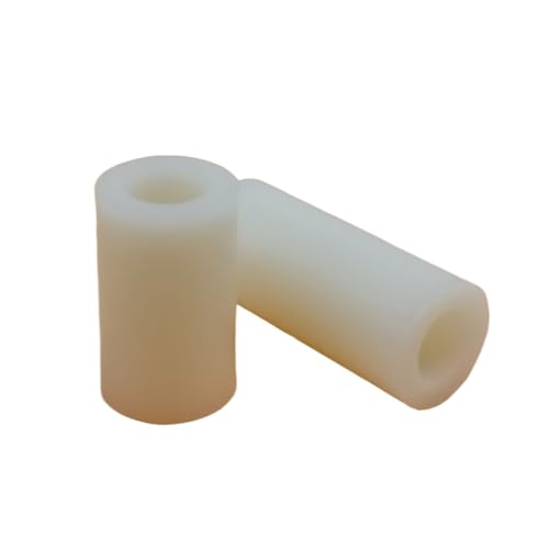 25�� M3 M4 M5 M6 M8 �u���b�N �z���C�g ABS �i�C���� �l�W�Ȃ��X�y�[�T�[ ����ی^�X�^���h�I�t���b�V���[ PCB�{�[�h�T�|�[�g TV ���t���p(White,M5 ID5.4MM OD9MM_LENGTH 15MM)