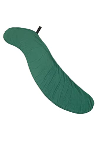 金鵄 抱き枕 専用カバー のびる生地 115x20cm S字型 中身無し (フェイクスエード, シュクレ ティールグリーン)