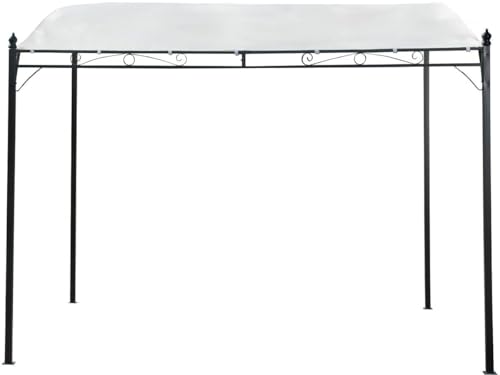 Pergola inclinée en métal - 3 x 2,5 m - Beige