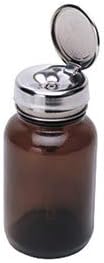 Menda 35315 Round Amber Glass Bottle with One-Touch Pump 4 oz