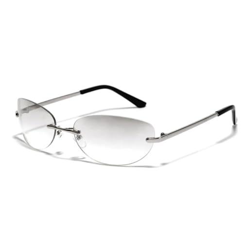 Lunettes de soleil steampunk sans monture style punk pour femmes et hommes UV400