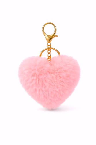 Image of Heart Plush Keychain Soft Toy | Mini Plush Keyring Bag Charm for Kids & Girls | Cute Keychein, Stuffed Animals, Gift Item, Funny Toys, Party Favors & Return Gifts