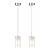 AKEZON Modern Glass Pendant Light 2 Pack, Adjustable Hanging Pendant Lighting Kitchen Lights Island Dining Room Bathroom Bar, Brushed Nickel Finish