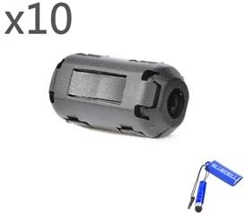 Bluecell Pack of 10 Magnetic Ferrite Core Cord RFI EMI Noise Suppressor Cable Clip (5mm inner diameter)