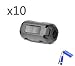 Bluecell Pack of 10 Magnetic Ferrite Core Cord RFI EMI Noise Suppressor Cable Clip (5mm inner diameter)