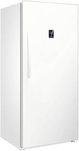 14.0 Cubic Feet Capacity Upright freezer - Convertible Refrigerator/Freezer, 4 Shelves, Garage Ready, Meat Storage, Auto Defrost, Congelador For Home, Apartment, Basement, Dorm, White
