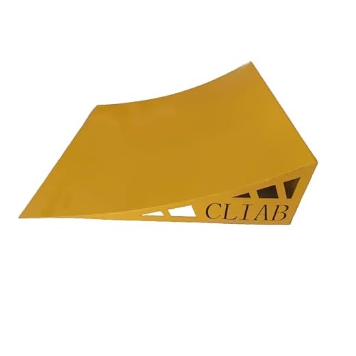 Cliab Multiuse Sports Ramp for Kids Made of Metal with Load Capacity of 300 LB for Skateboard, Scooter, Dirt Bike, Bicycle, RC Car, Ripstik, BMX Jump, Kicker Ramp, Balance Bike, Yellow Color One Piece