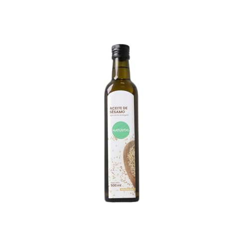 Aceite de sésamo Bio | 500 ml de aceite | Naturitas Essentials | Prensado en frío | Sin refinar apto para aliñar en crudo | Aceites y Vinagres