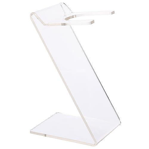 NUOLUX ドライヤー置き 壁掛け ヘアー ドライヤー ディスプレイ スタンド スタンディング イーゼル ディスプレイ用 デスクトップ スタンド クリア 棚 ガラス Z 型 ヘアー ドライヤー ラック カウンタートッ