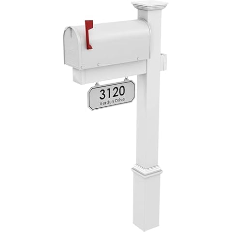 4Ever Products Vinyl Mailbox Post System with Steel Mailbox Cover