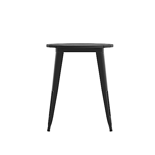 Table extérieur sans entretien en polyrésine et acier noir - 8