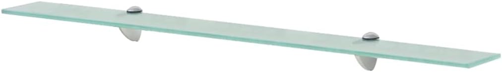 Floating Shelf Set of 2 Clear Tempered Safety Glass, Rectangular Wall Mounted Ledge Shelves for Room Decor, Living Room, Bathroom, 35.4x35.4x0.3 Inch