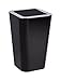 WENKO Schwingdeckeleimer Candy Black - Abfallbehälter mit Schwingdeckel Fassungsvermögen: 6 l, Polystyrol, 18 x 28.5 x 18 cm, Schwarz