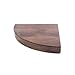Elite Global Solutions M1512TL-WN Quarter Oval Riser, 12" X 15" Dia X 2-1/2"H, Left, Melamine W/