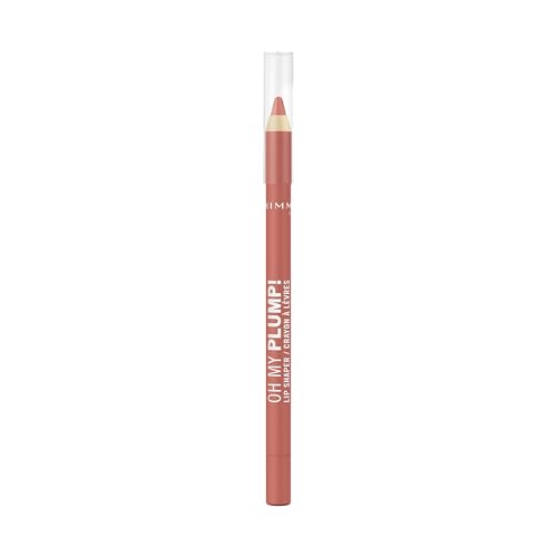 Rimmel London Oh My Plump! Lip Shaper, Matita Labbra ricca di Peptidi, Ultra cremosa, No transfer, 1,2g, 010 Iconic Beige