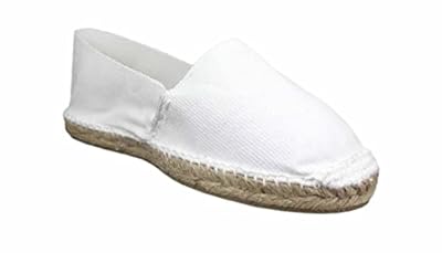 Alpargatas Clásicas de Lona con Suela de Yute (Cosido a Mano) (Blanco, Numeric_38) | Ya disponible en tu tienda friki favorita! En mundofriki.es!