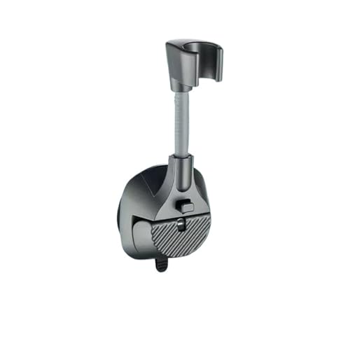 Support douchette mural ajustable gris universel avec fixation sans percer pour salle de bain