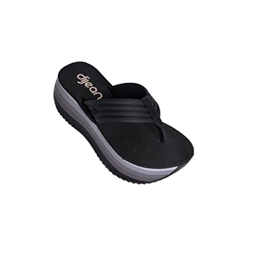 Tamanco Dijean Plataforma Colors - Preto - 35