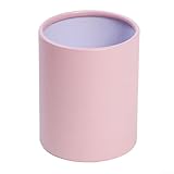 Rehoetom Mini jardinera redonda para decoración de bodas, fiestas, 8 x 6,5 cm, contenedor de embalaje de ramo de papel, compatible con envoltura rosa, blanco y negro, 1 paquete (rosa, 8 x 6,5 cm)